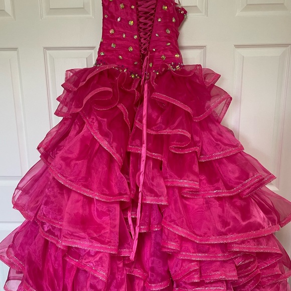 Full prom dress. Hot pink - Picture 7 of 7